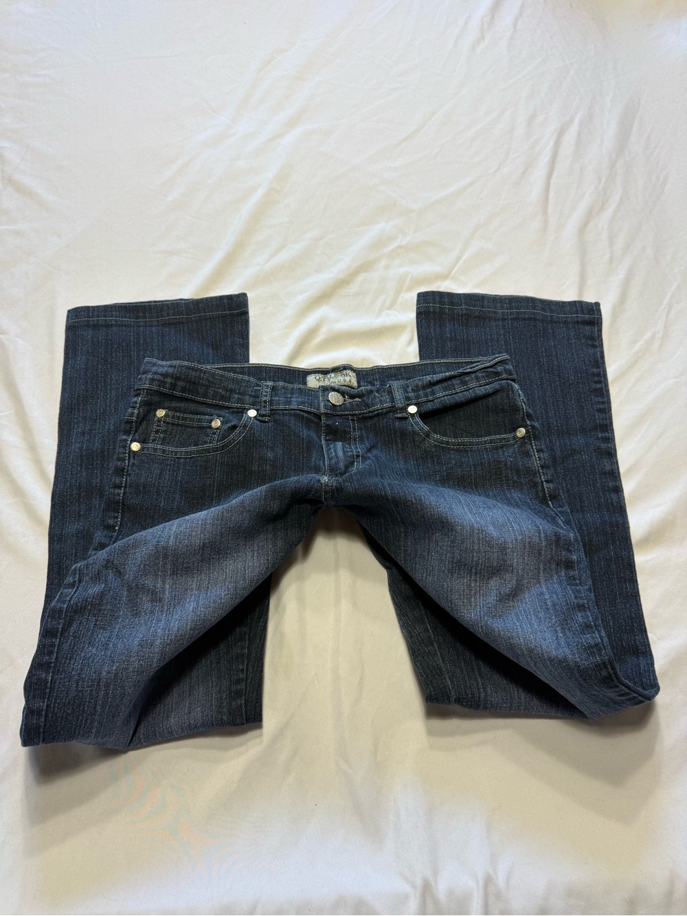 Classic Dark Wash Boot Cut Jeans - Mid Rise